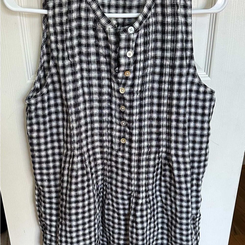 Quince 100% European Linen Sleeveless Swing Dress